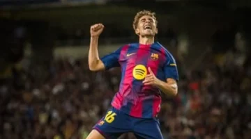 برشلونة يتصدر المباراة بفضل هاتريك فيرمين لوبيز ويتربع على صدارة الأداء ضد أوليمبياكوس